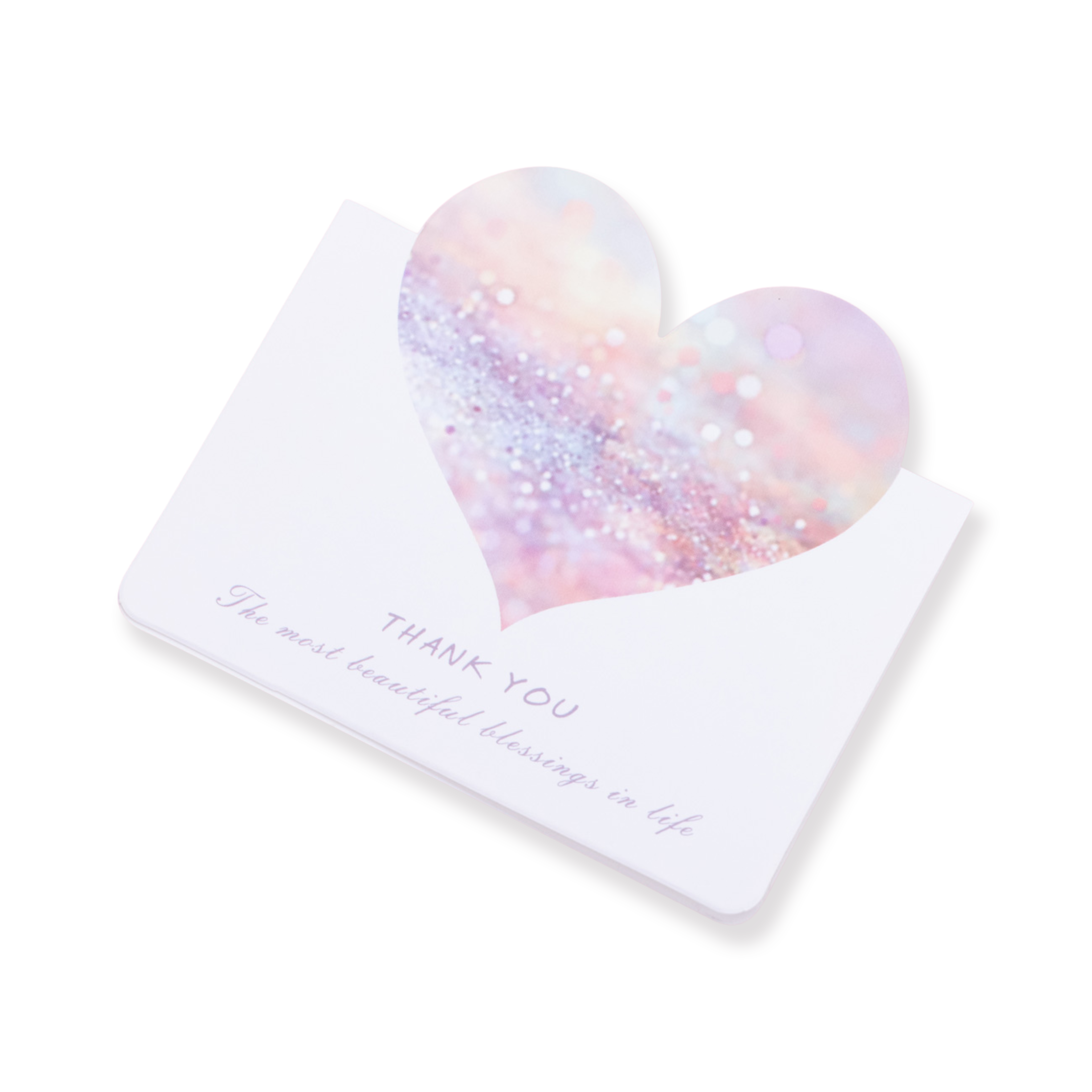 Herz-Grußkarte mit Umschlag - Rosa