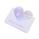 Heart Greeting Card With Envelope - Purple - Stationery Pal