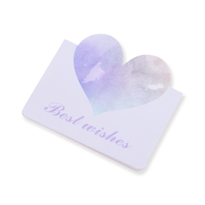 Heart Greeting Card With Envelope - Purple - Stationery Pal