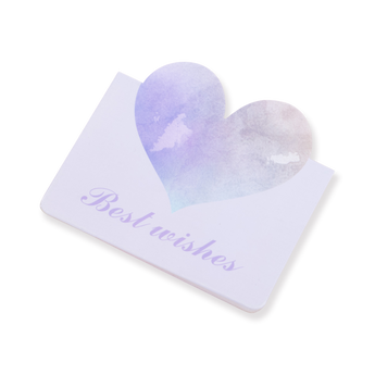 Heart Greeting Card With Envelope - Purple - Stationery Pal