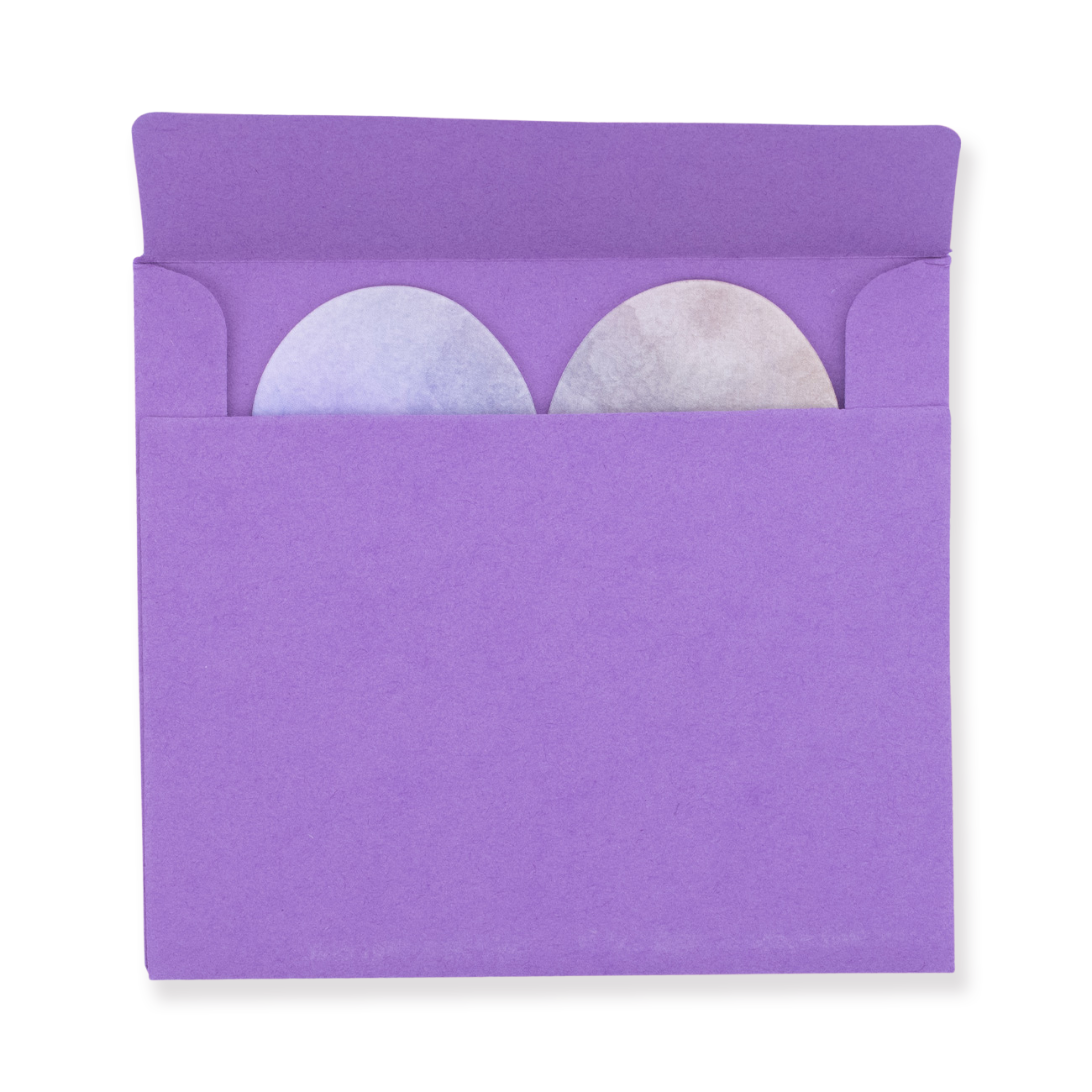 Tarjeta de felicitación de corazón con sobre - Púrpura