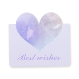 Heart Greeting Card With Envelope - Purple - Stationery Pal