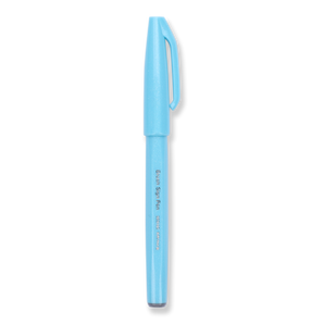 Pentel Fude Touch Brush Sign Pen - Pale Blue - 2020 New Colors