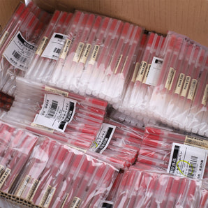 Wholesale - Pack of 10 -  Muji Cap Type Gel Ink Pen - 0.5 mm - Red