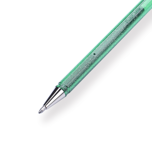 Pentel Hybrid Dual Metallic Liquid Gel Roller Mellow Color Series - 1.0mm - Light Green + Metallic Blue & Red