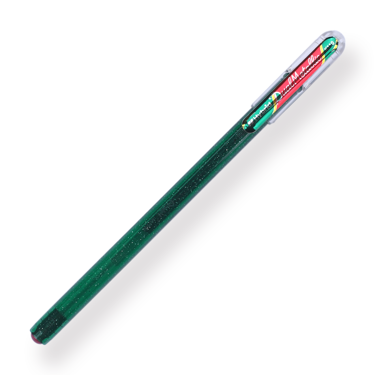 Pentel Hybrid Dual Metallic Gel Pen 1.0mm - Green + Metallic Red