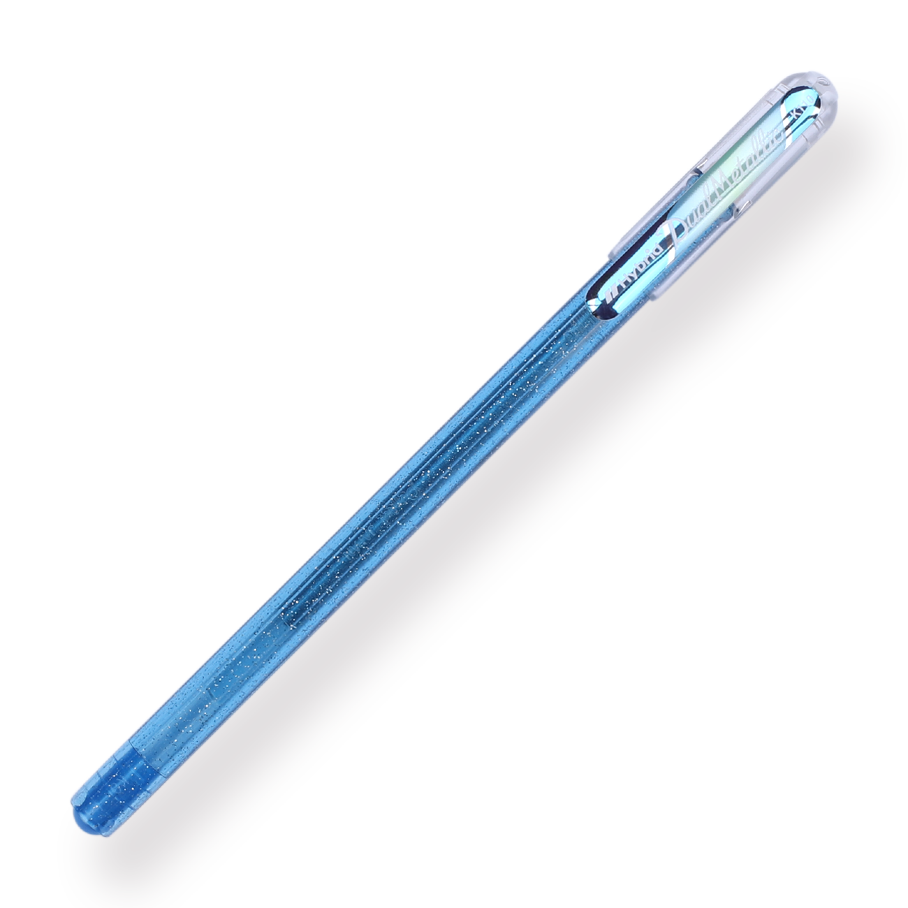 Pentel Hybrid Dual Metallic Liquid Gel Roller Mellow Color Series - 1.0mm - Blue Gray + Metallic Blue & Silver