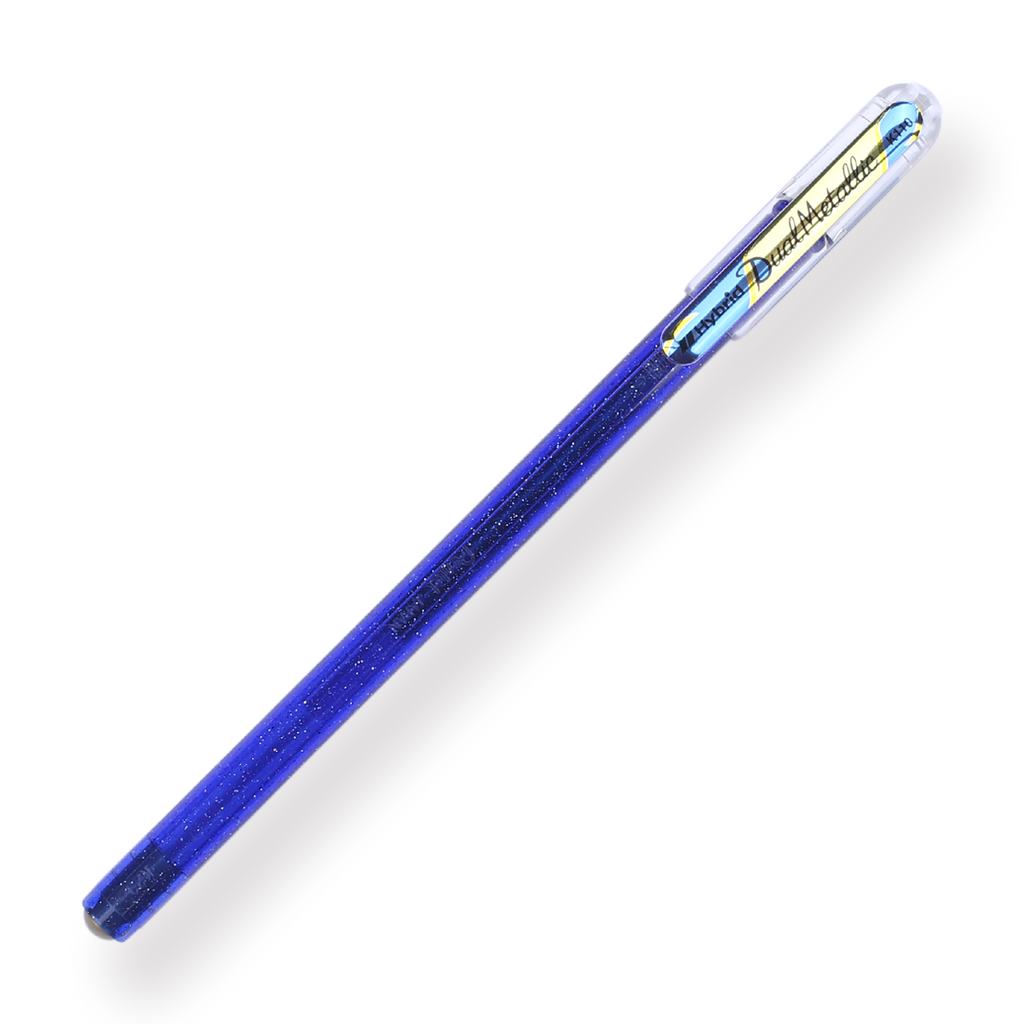 Pentel Hybrid Dual Metallic Gel Pen 1.0mm - Blue + Gold — Stationery Pal