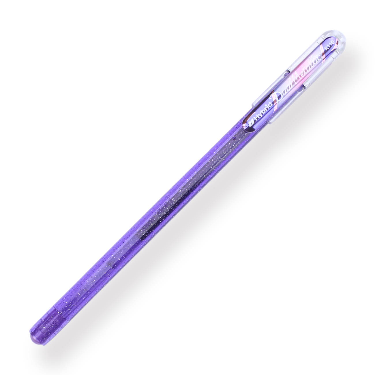 Pentel Hybrid Dual Metallic Liquid Gel Roller Mellow Color Series - 1.0mm - Light Violet + Metallic Red & Blue