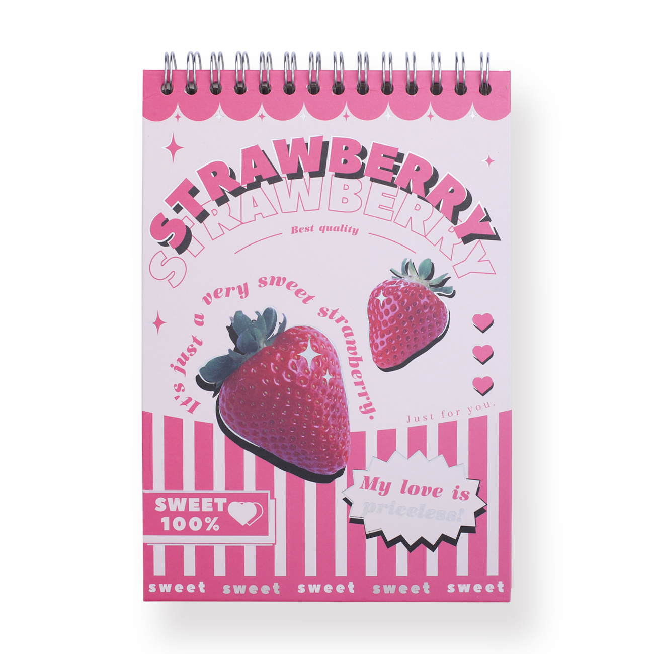 Daily Planner Ring Notebook - Strawberry - Stationery Pal
