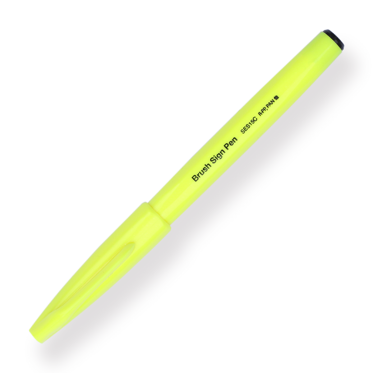 Pentel Fude Touch Brush Sign Pen Fluorescent Yellow 2024 New Color — Stationery Pal
