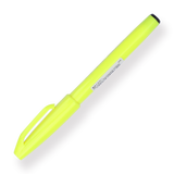 Pentel Fude Touch Brush Sign Pen - Fluorescent Yellow - 2024 New Colors - Stationery Pal