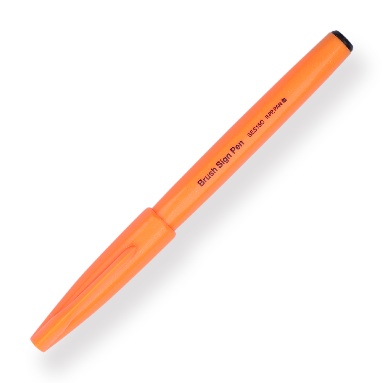 Pentel Fude Touch Brush Sign Pen - Fluorescent Orange - 2024 New Colors - Stationery Pal