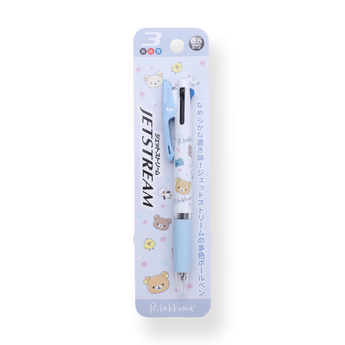 Uni Jetstream x Rilakkuma 3 Color Limited Edition Multi Pen - 0.5 mm - Blue - Stationery Pal