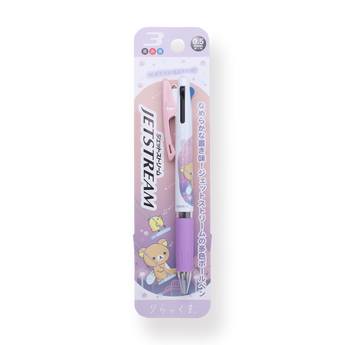 Uni Jetstream x Rilakkuma 3 Color Limited Edition Multi Pen - 0.5 mm - Purple - Stationery Pal