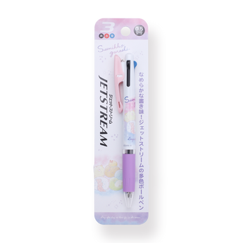 Uni Jetstream x Sumikko Gurashi 3 Color Limited Edition Multi Pen - 0.5 mm - Purple - Stationery Pal