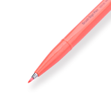 Pentel Fude Touch Brush Sign Pen - Fluorescent Red - 2024 New Colors - Stationery Pal