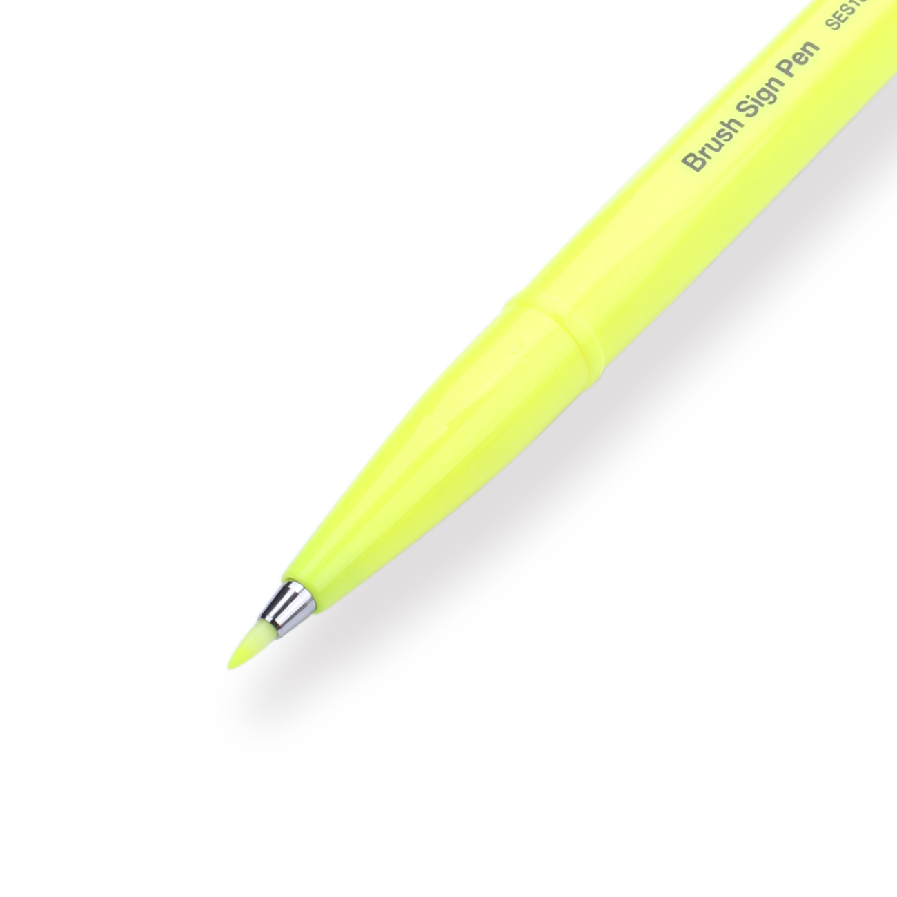 Pentel Fude Touch Brush Sign Pen - Fluorescent Yellow - 2024 New Colors - Stationery Pal