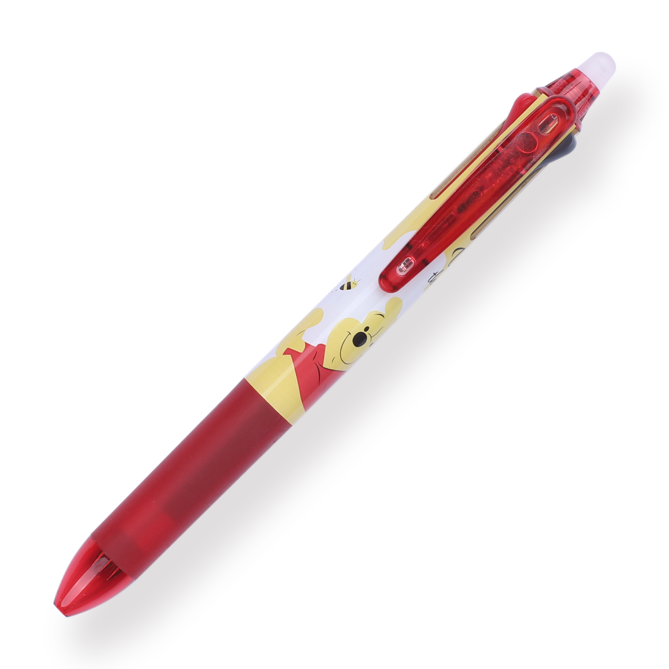 Pilot x Disney FriXion Ball 3 Slim Color Multi Erasable Gel Pen - 0.38 mm - Pooh - Red - Stationery Pal