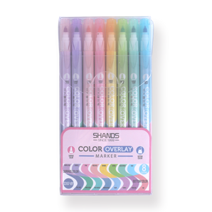 Shands Color Overlay Dual Marker - Set of 8 - Stationery Pal