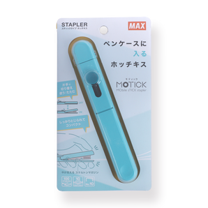 Max Motick Mobile Stick Stapler - Blue - Stationery Pal