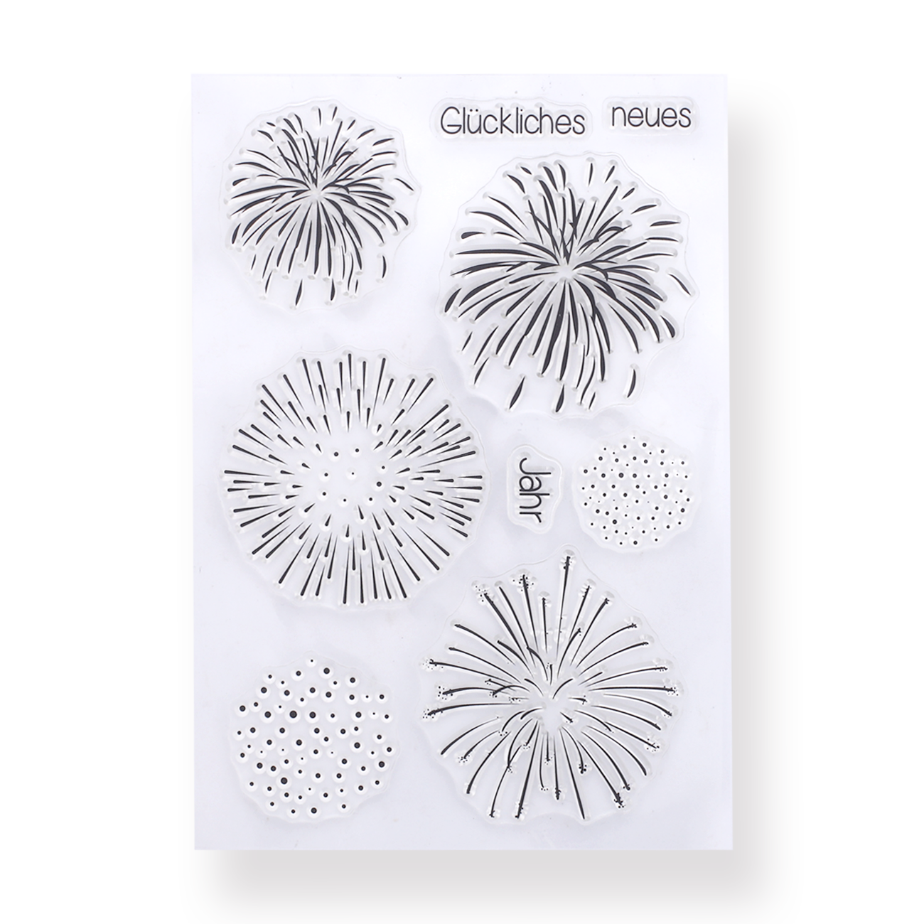 Firework Stamp Pattern Retro Vintage Clear Silicone Stamp - Fireworks β Stationery Pal