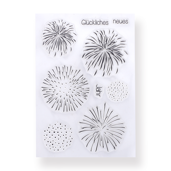 Retro Vintage Clear Silicone Stamp - Fireworks - Stationery Pal