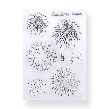 Retro Vintage Clear Silicone Stamp - Fireworks - Stationery Pal