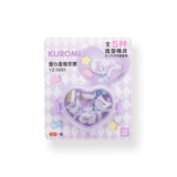 Sanrio Eraser Set in Transparent Acrylic Case - Kuromi - Stationery Pal