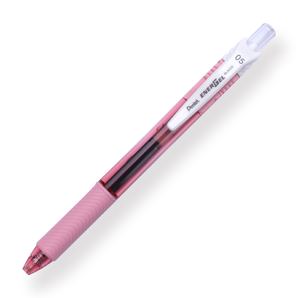 Pentel EnerGel-X Gelstift – Nadelspitze – 0,5 mm – Schwarz (rosa Gehäuse)