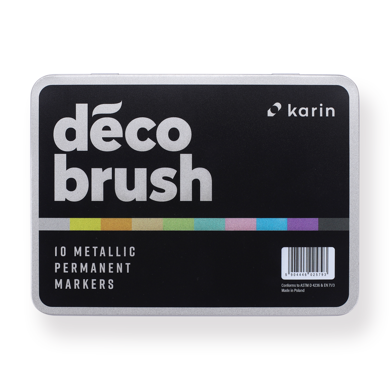 Karin Deco Brush Marker - 10 Metallic Color Set - Stationery Pal