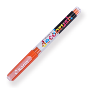 Karin Pigment Deco Brush Marker - Bright Orange 021U - Stationery Pal