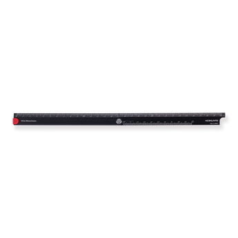 Kokuyo Aluminum Folding Ruler - 15/30 cm - Black - Stationery Pal