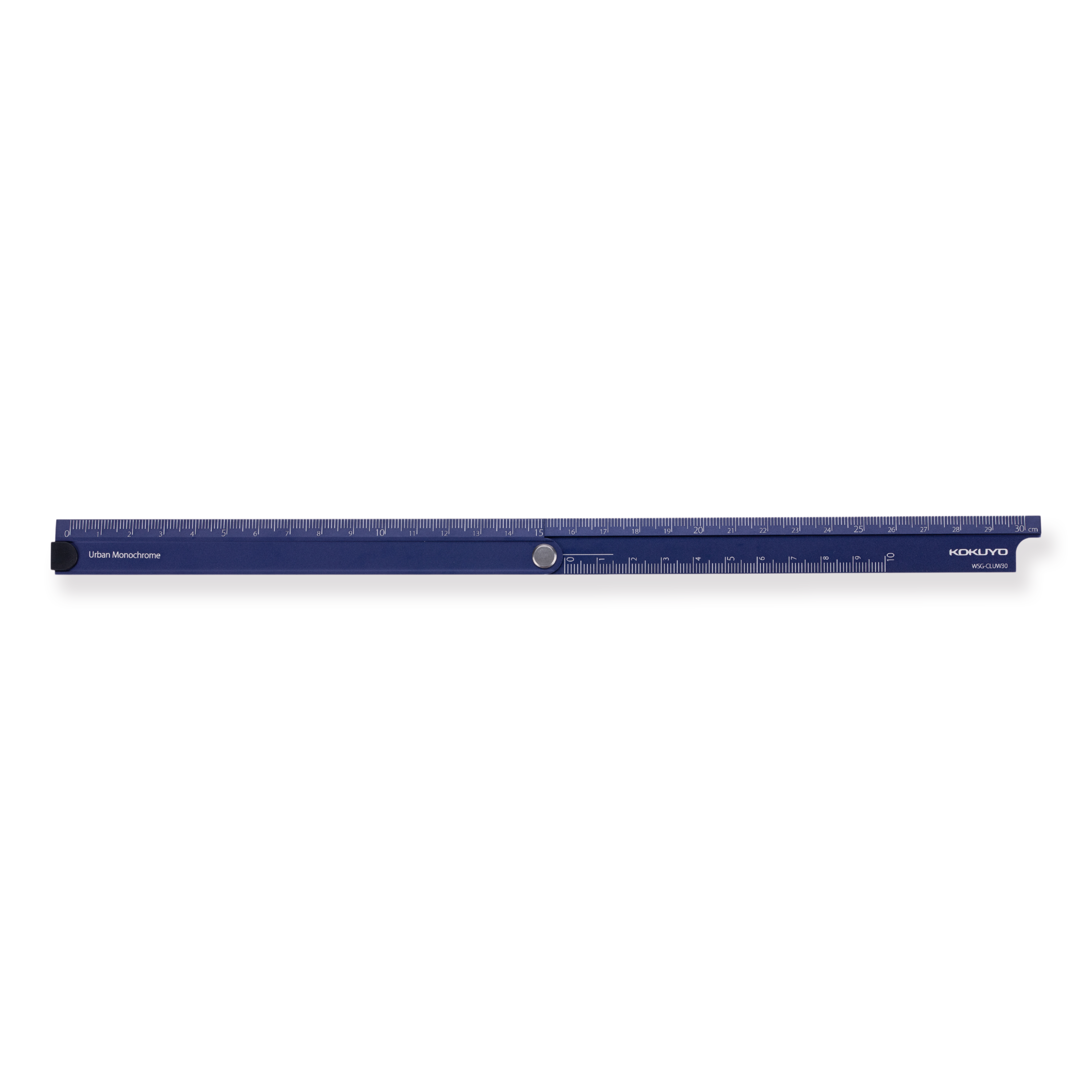Kokuyo Aluminium-Gliedermaßstab - 15/30 cm - Blau