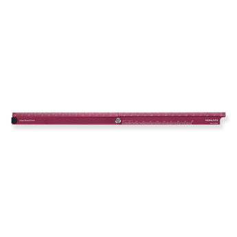 Kokuyo Aluminum Folding Ruler - 15/30 cm - Red - Stationery Pal