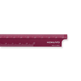 Kokuyo Aluminum Folding Ruler - 15/30 cm - Red - Stationery Pal