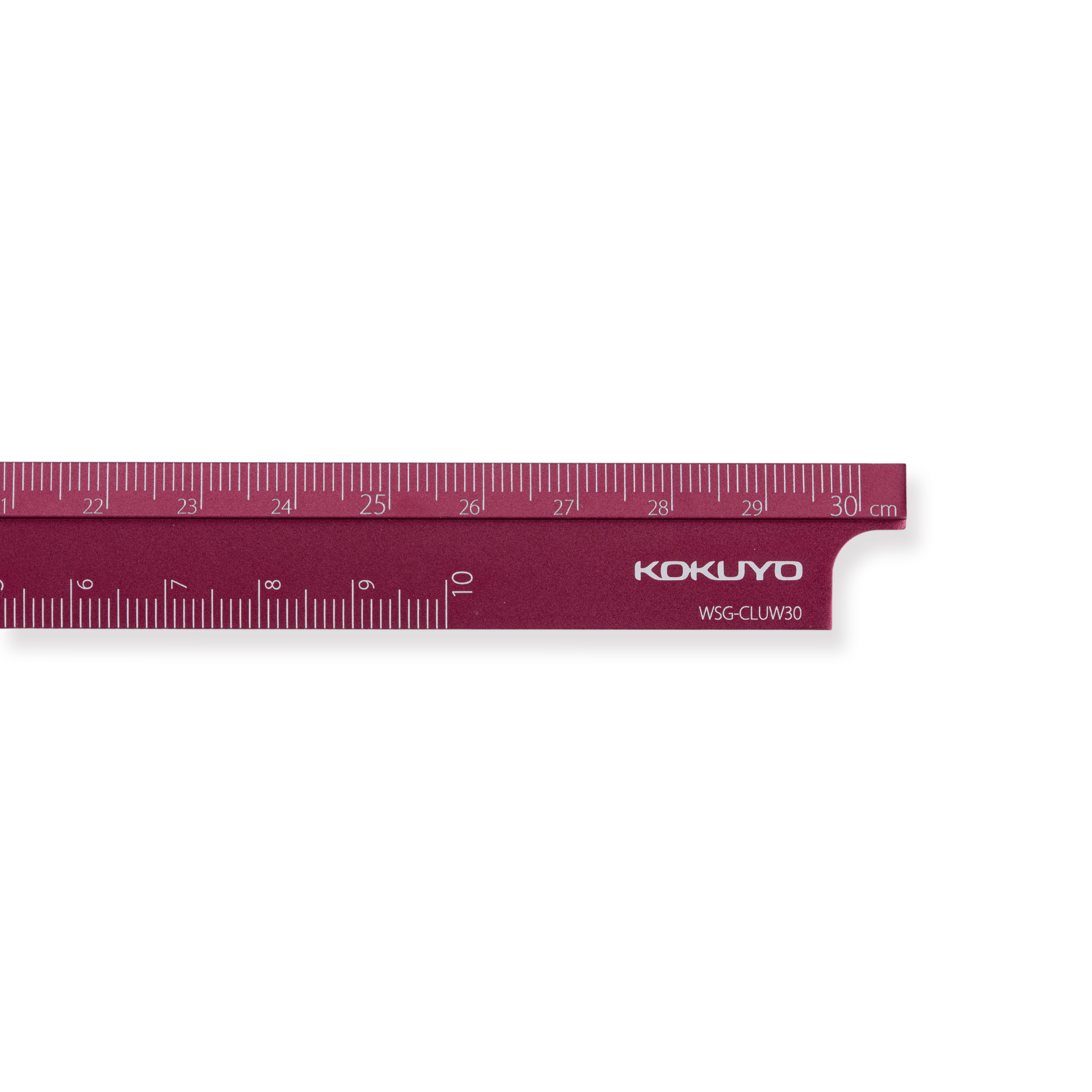 Kokuyo Aluminium-Gliedermaßstab - 15/30 cm - Rot