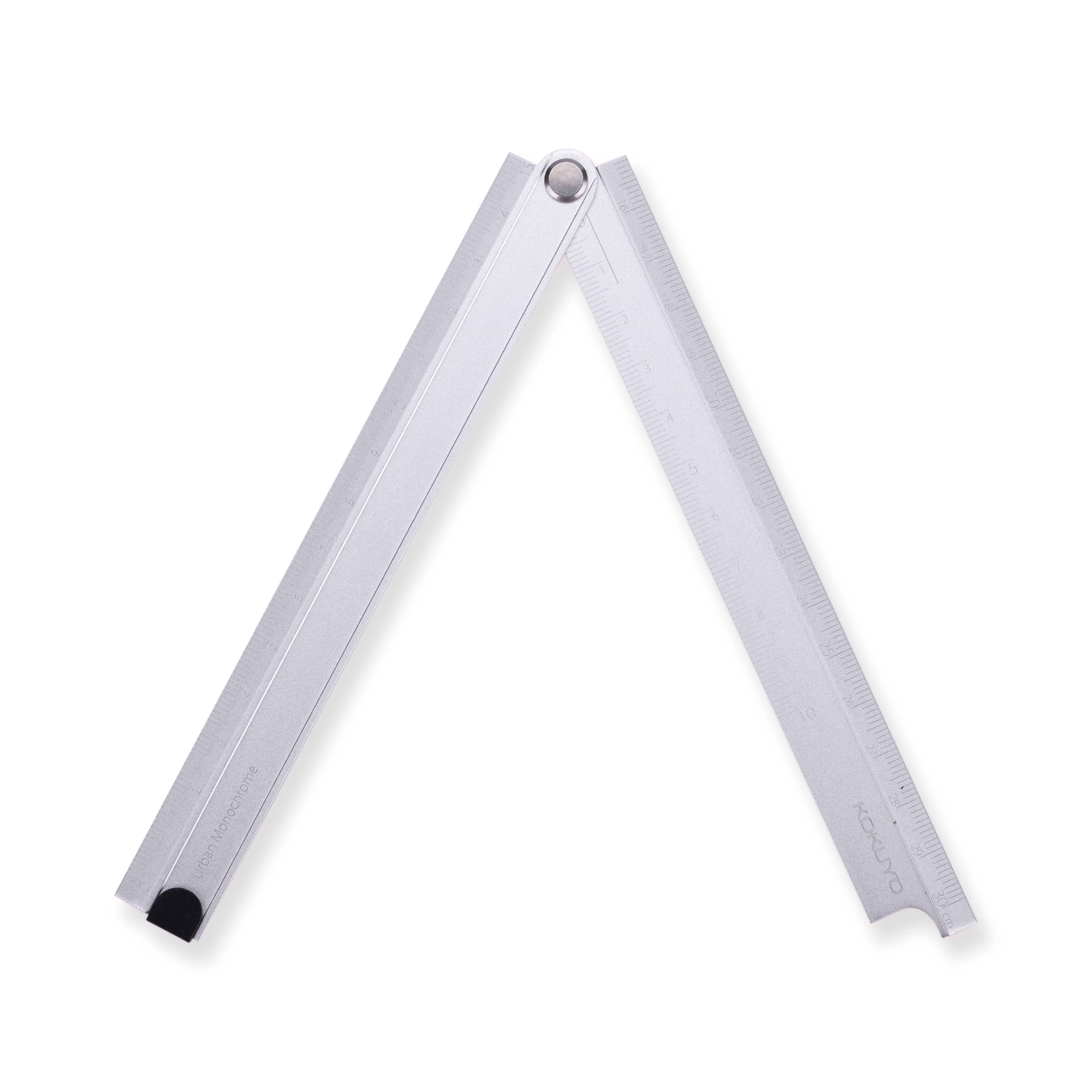 Kokuyo Aluminium-Gliedermaßstab - 15/30 cm - Silber