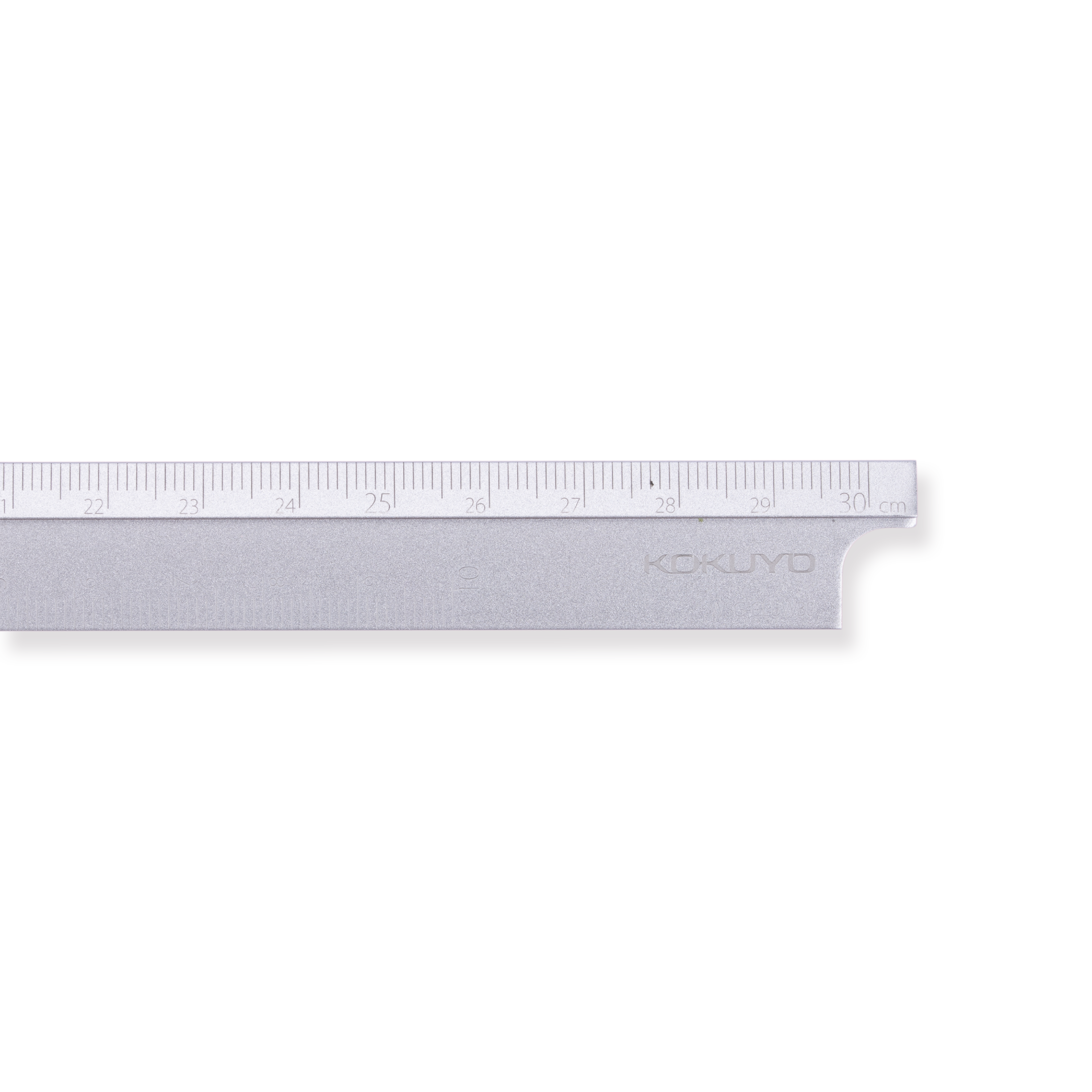 Metro plegable de aluminio Kokuyo - 15/30 cm - Plata