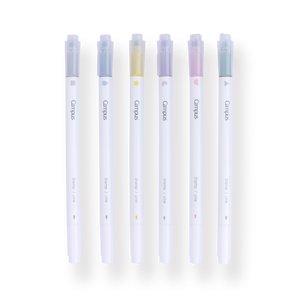 Kokuyo Campus Marker Pen - Stamp / Line - Set of 6 - Stationery Pal