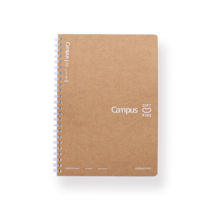 Kokuyo Campus Soft Ring Kraft Paper Cover Notebook - A5 - 5 mm Grid - Stationery Pal