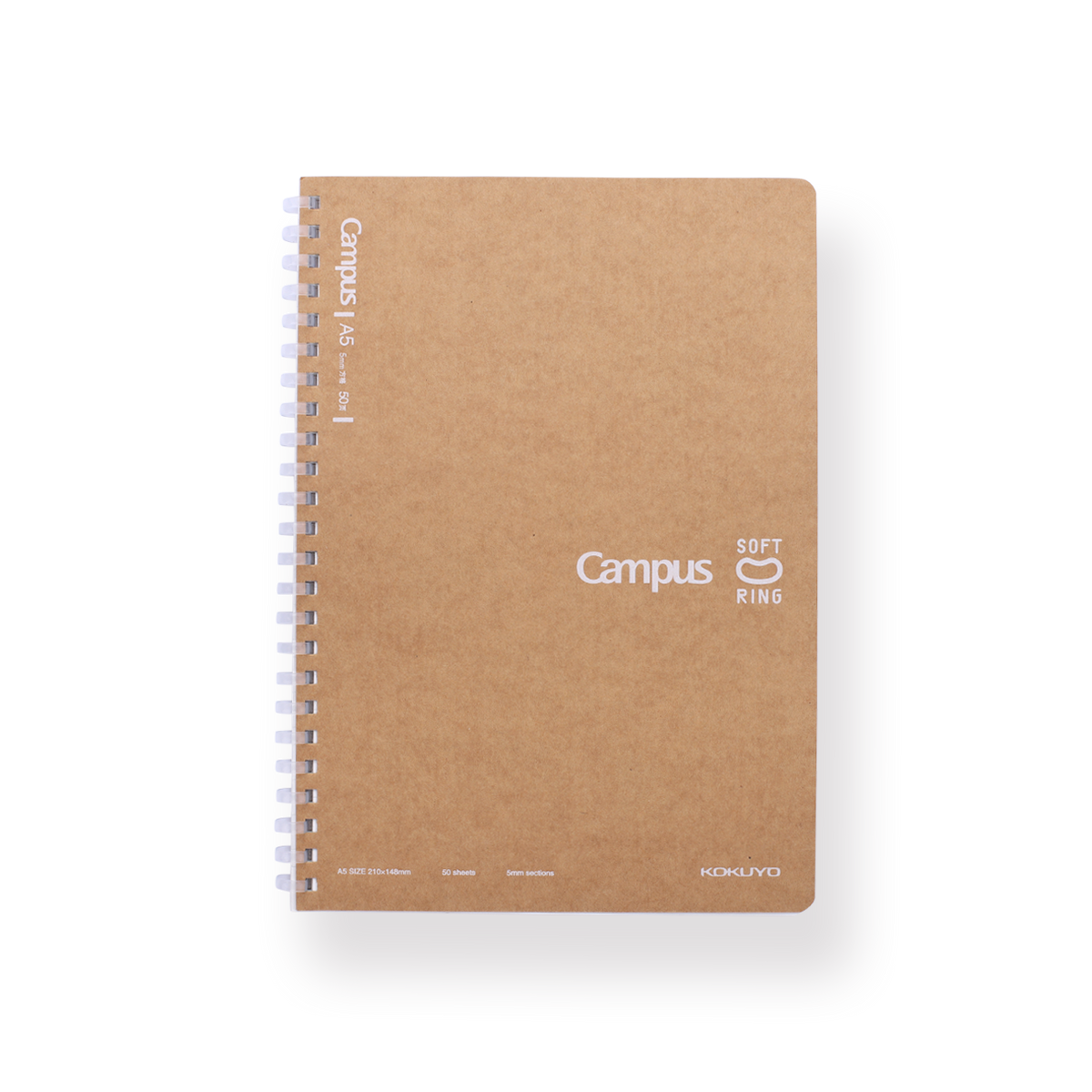 Kokuyo Campus Soft Ring Kraft Paper Cover Notebook A5 5 mm Grid