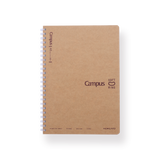 Kokuyo Campus Soft Ring Kraft Paper Cover Notebook - A5 - 8 mm Ruled - Stationery Pal