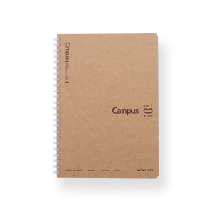 Kokuyo Campus Soft Ring Kraft Paper Cover Notebook - A5 - 8 mm Ruled - Stationery Pal