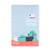 Kokuyo Campus x Tyakasha Steno Notes - A5 - 8 mm Ruled - Sheep - Stationery Pal