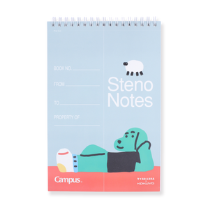 Kokuyo Campus x Tyakasha Steno Notes - A5 - 8 mm Ruled - Sheep - Stationery Pal