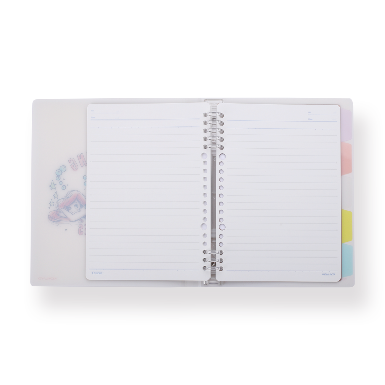 Kokuyo Disney Loose Leaf Notebook - A5 - Ruled - Little Mermaid - Stationery Pal