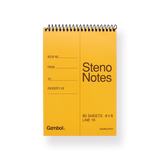 Kokuyo Gambol Steno Notes Top Spiral - Lined - A6 - Stationery Pal