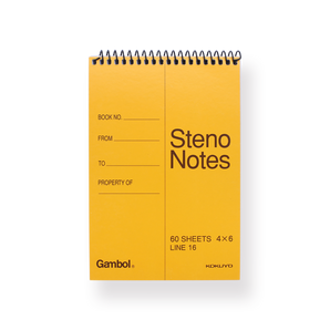 Kokuyo Gambol Steno Notes Top Spiral - Lined - A6 - Stationery Pal