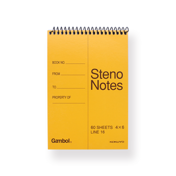 Kokuyo Gambol Steno Notes Top Spiral - Lined - A6 - Stationery Pal